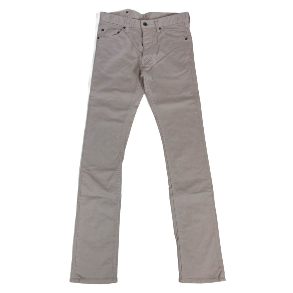 ISAMUKATAYAMA BACKLASH イサムカタヤマバックラッシュ 1594-02 レザーパッチ ストレッチ スリムパンツ ベージュ系 S【中古】