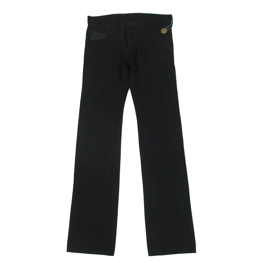 ストラム STC004-01 ホースハイド レザーポケット ブラック デニム パンツ ブラック系 S【美品】【中古】