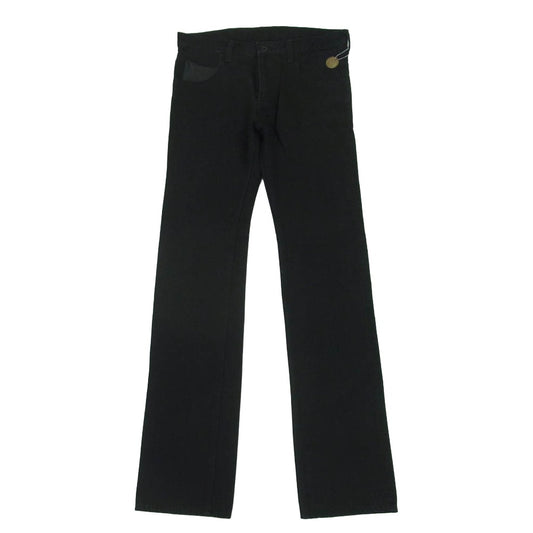 ストラム STC004-01 ホースハイド レザーポケット ブラック デニム パンツ ブラック系 S【美品】【中古】