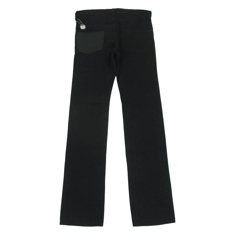 ストラム STC004-01 ホースハイド レザーポケット ブラック デニム パンツ ブラック系 S【美品】【中古】