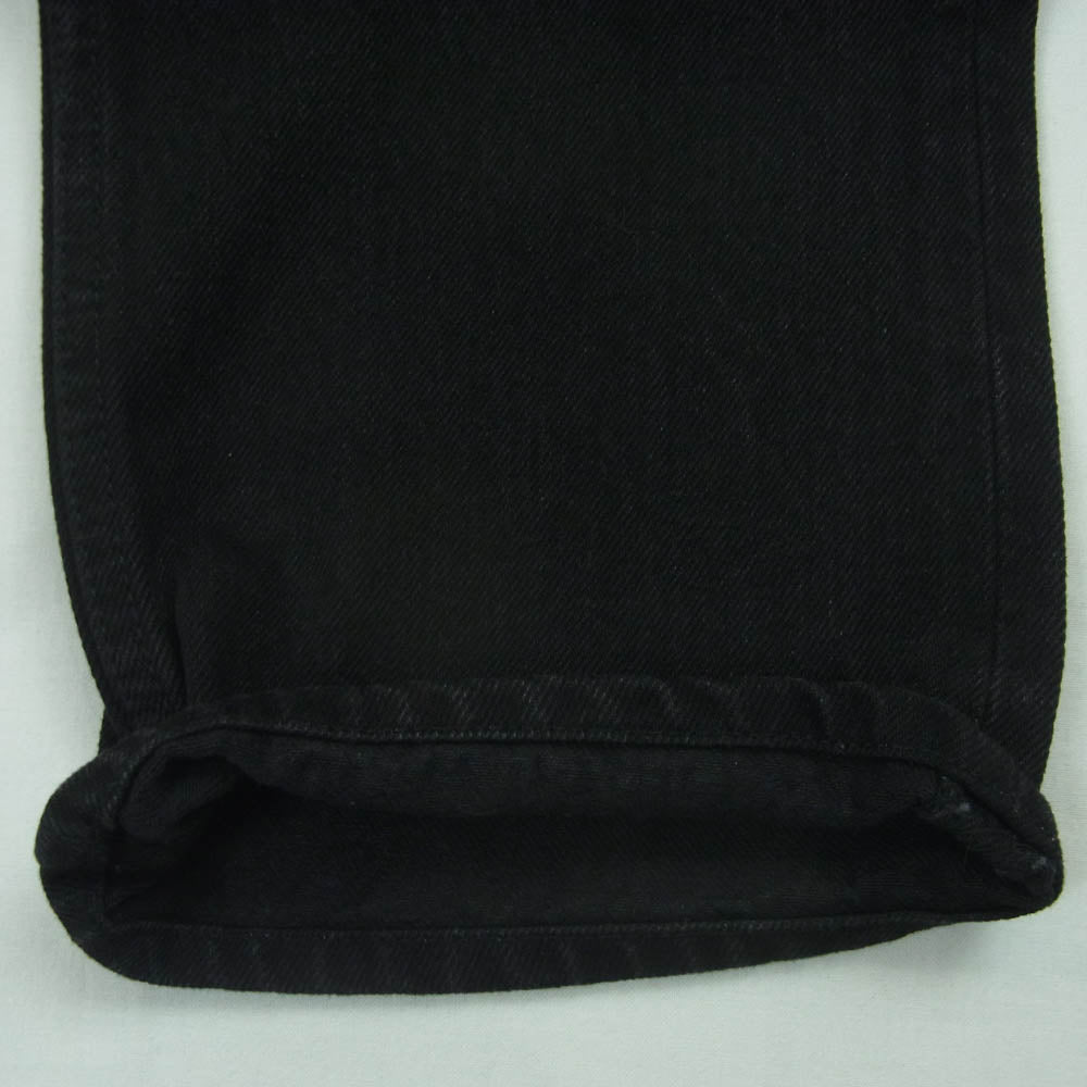 ストラム STC004-01 ホースハイド レザーポケット ブラック デニム パンツ ブラック系 S【美品】【中古】