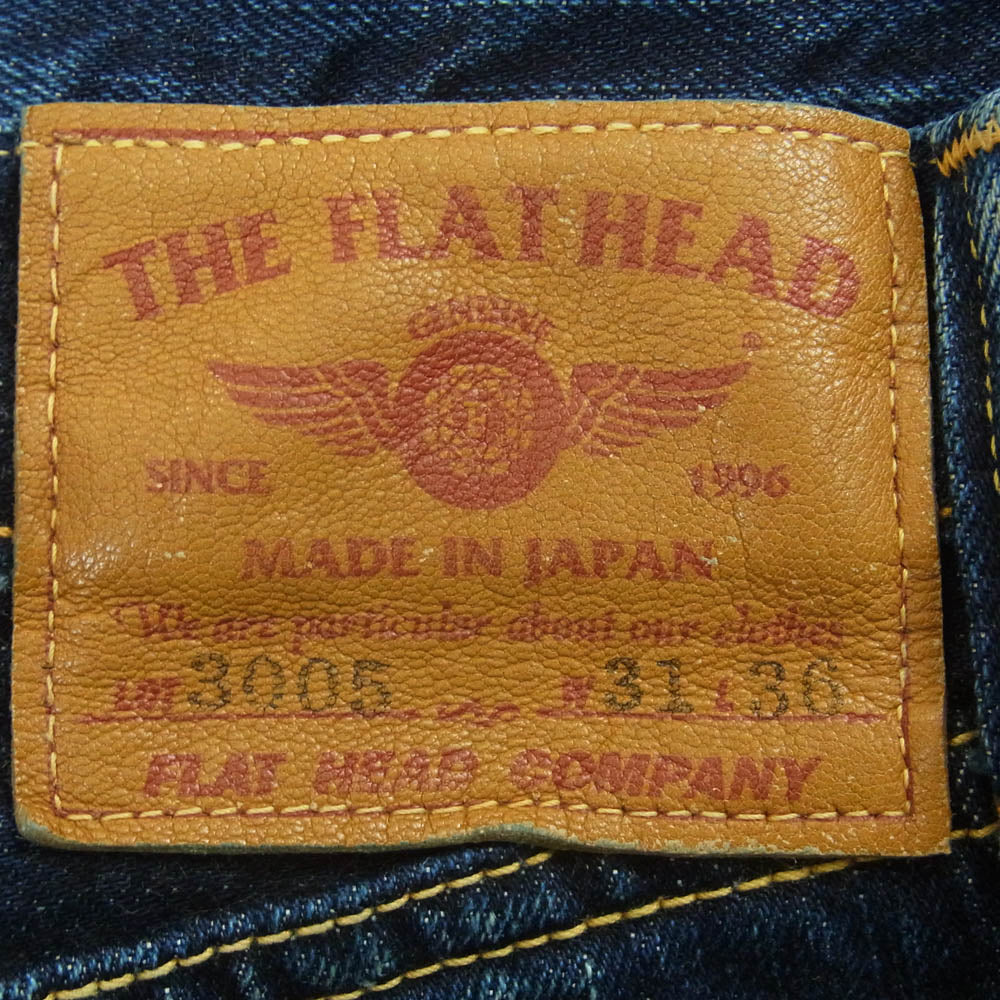 THE FLAT HEAD ザフラットヘッド LOT3005 セルビッジ デニム パンツ コットン 日本製 インディゴブルー系 31【中古】