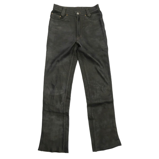 THE FLAT HEAD ザフラットヘッド LOT3005D ディアスキン レザーパンツ ブラック系 30【中古】