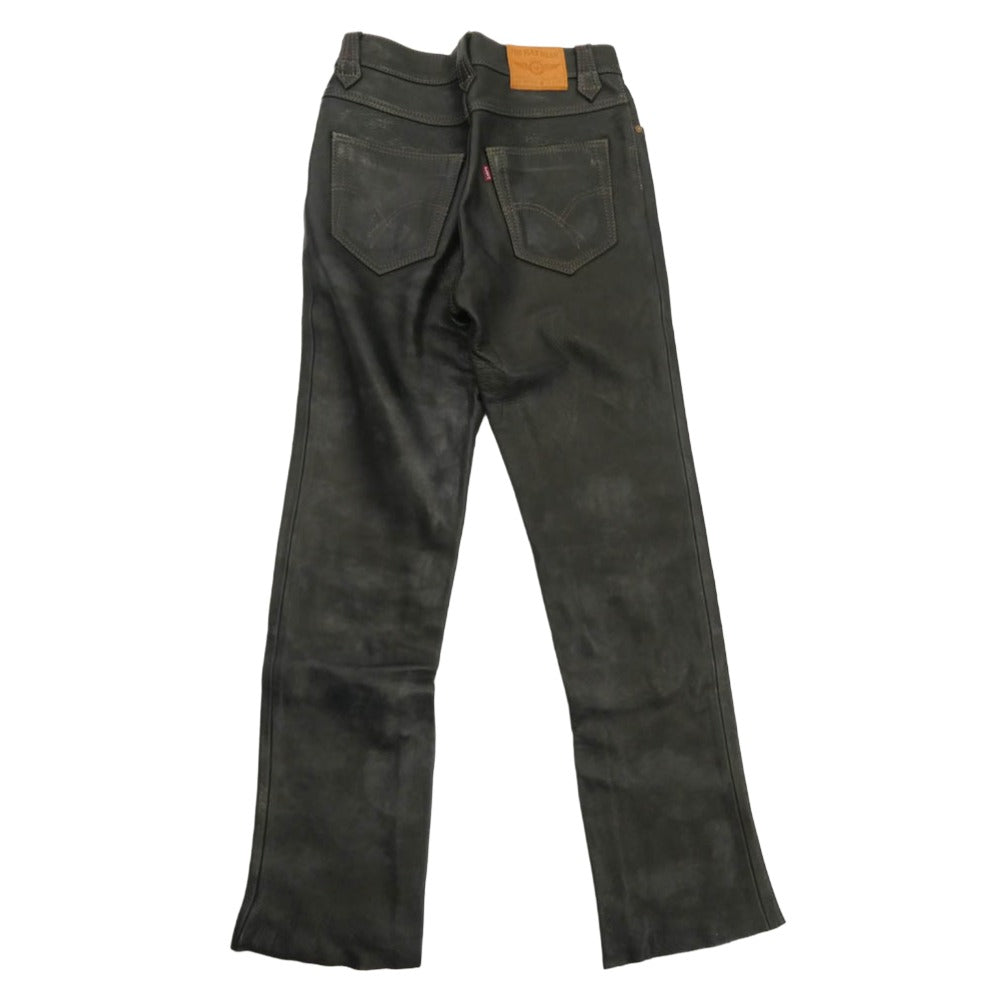 THE FLAT HEAD ザフラットヘッド LOT3005D ディアスキン レザーパンツ ブラック系 30【中古】