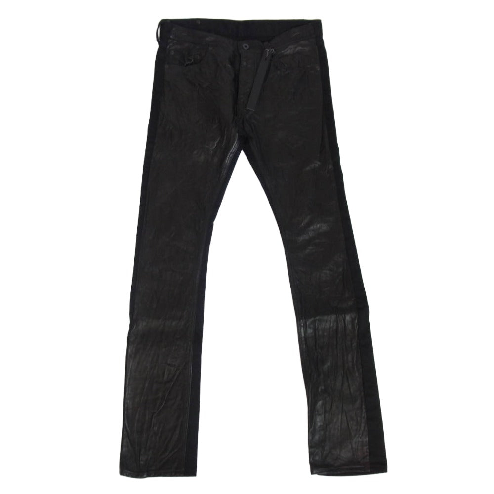 ISAMUKATAYAMA BACKLASH イサムカタヤマバックラッシュ 1636-02 DELTA BLUES ジャパンホースレザー切替パンツ ブラック系 M【極上美品】【中古】