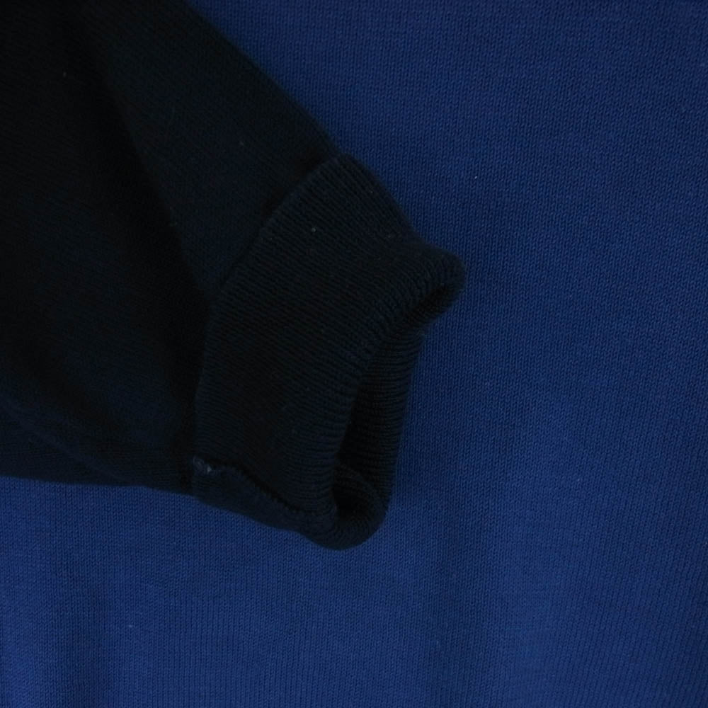 MAISON MARTIN MARGIELA メゾンマルタンマルジェラ 15SS S50HA0574 10ライン 四つタグ バイカラー ニット セーター ネイビー系 ダークネイビー系 ブラック系 M【中古】