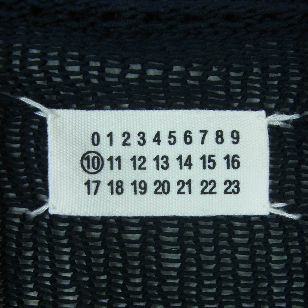 MAISON MARTIN MARGIELA メゾンマルタンマルジェラ 11SS S50HA0274 ここのえタグ 10ライン 四つタグ ショールカラー ニット カーディガン ダークネイビー系 S【中古】