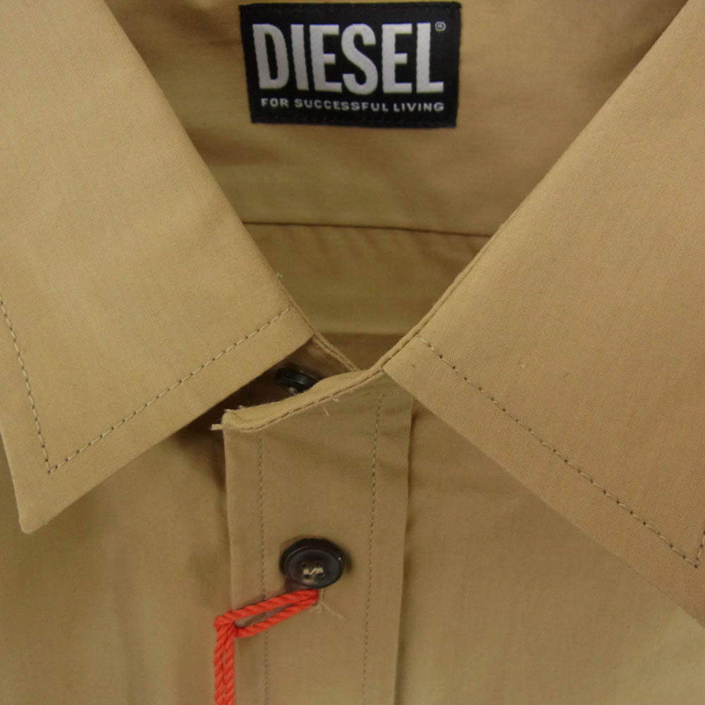 DIESEL ディーゼル A04013 S-MARLEY-A レイヤード 長袖 シャツ カットソー ブラウン系 M【極上美品】【中古】