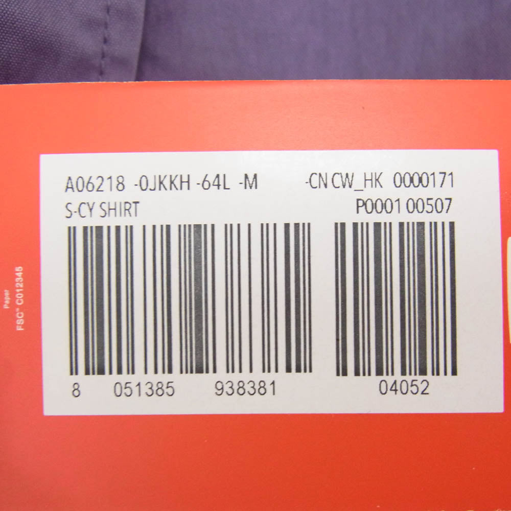 DIESEL ディーゼル A06218 S-CY ヴィンテージウォッシュ加工 袖切替 長袖 シャツ ジャケット パープル系 M【美品】【中古】