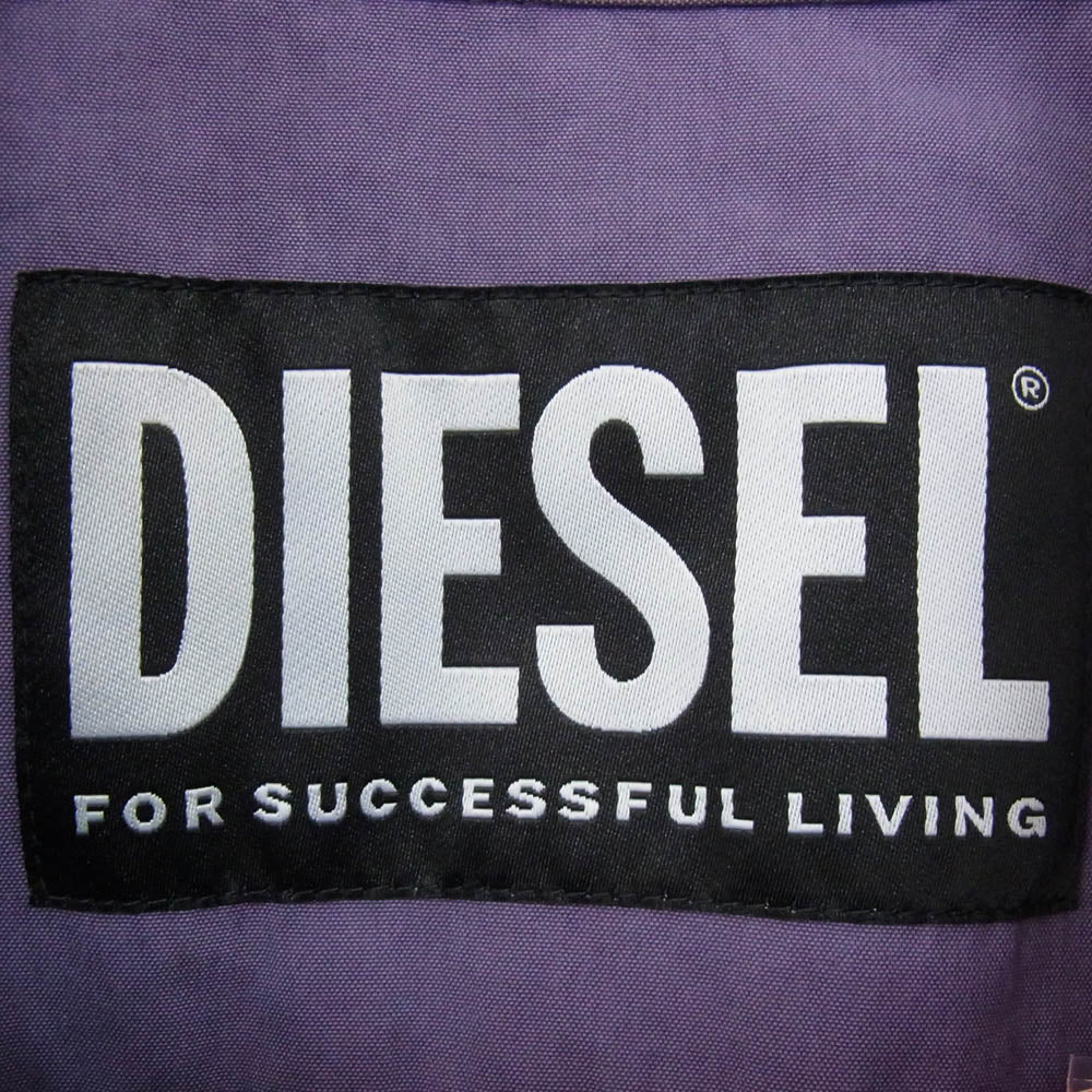 DIESEL ディーゼル A06218 S-CY ヴィンテージウォッシュ加工 袖切替 長袖 シャツ ジャケット パープル系 M【美品】【中古】