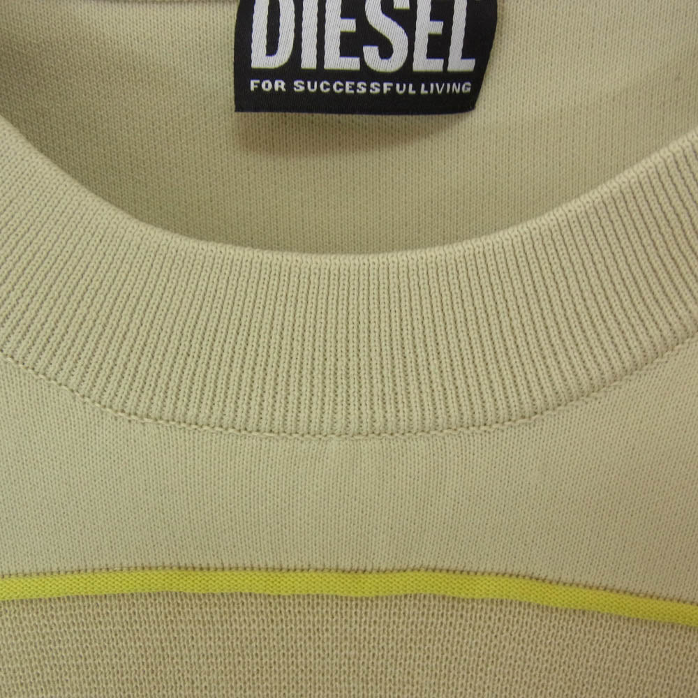 DIESEL ディーゼル A04085 K-WICHITA KNIT WEAR クルーネック ニット セーター ベージュ系 L【極上美品】【中古】