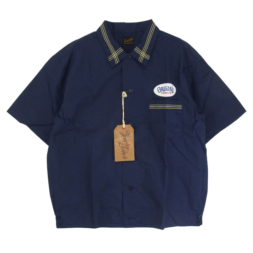 TENDERLOIN テンダーロイン T-P.P SHT #2 ロゴワッペン付き 半袖 ワークシャツ ネイビー系 M【中古】