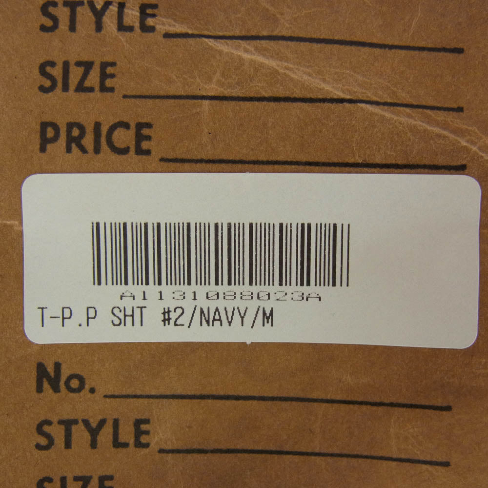 TENDERLOIN テンダーロイン T-P.P SHT #2 ロゴワッペン付き 半袖 ワークシャツ ネイビー系 M【中古】