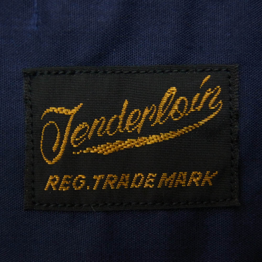 TENDERLOIN テンダーロイン T-P.P SHT #2 ロゴワッペン付き 半袖 ワークシャツ ネイビー系 M【中古】