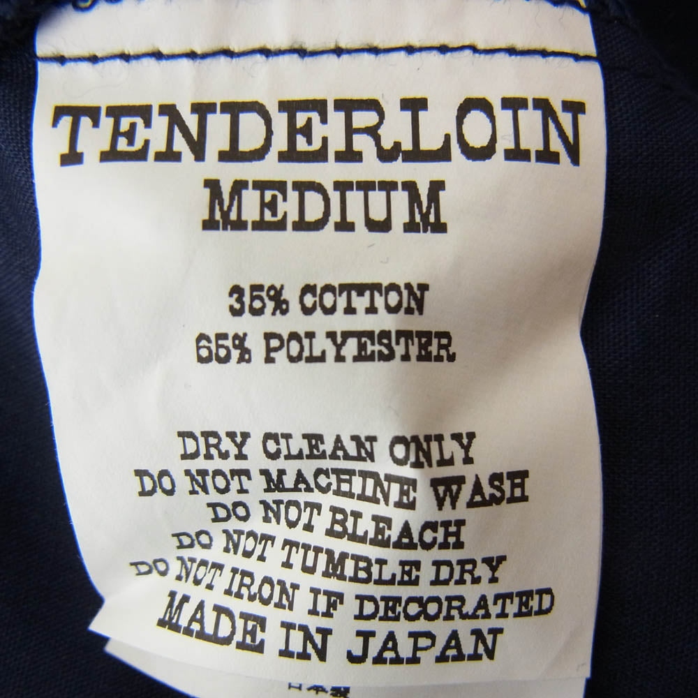 TENDERLOIN テンダーロイン T-P.P SHT #2 ロゴワッペン付き 半袖 ワークシャツ ネイビー系 M【中古】