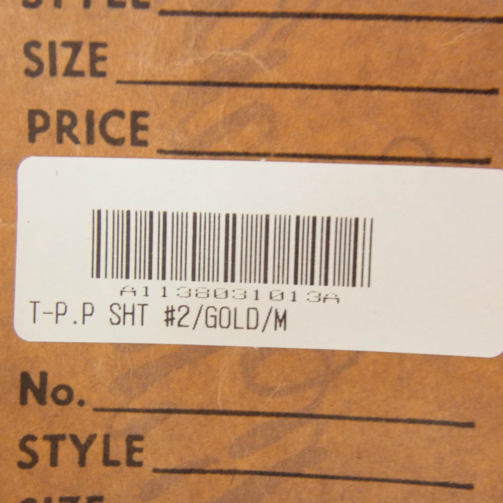 TENDERLOIN テンダーロイン T-P.P SHT #2 ロゴワッペン付き 半袖 ワークシャツ マスタード系 イエロー系 M【中古】