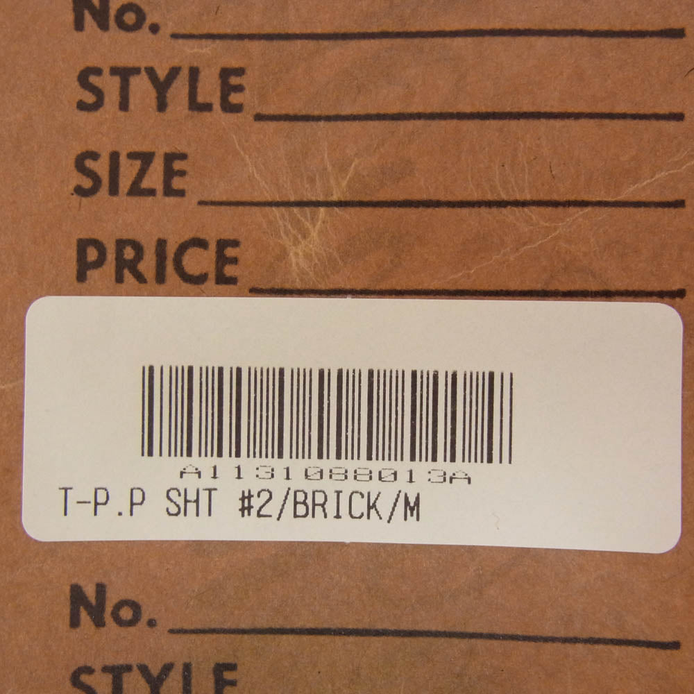 TENDERLOIN テンダーロイン T-P.P SHT #2 ロゴワッペン付き 半袖 ワークシャツ 朱色系 レッド系 M【中古】