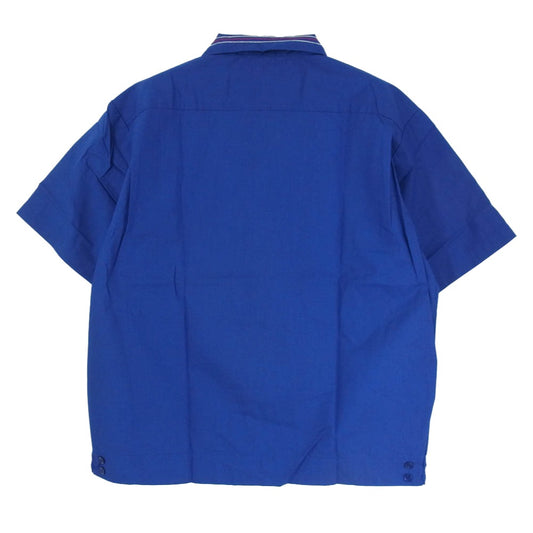 TENDERLOIN テンダーロイン T-P.P SHT ロゴワッペン付き 半袖 ワークシャツ ブルー系 M【中古】