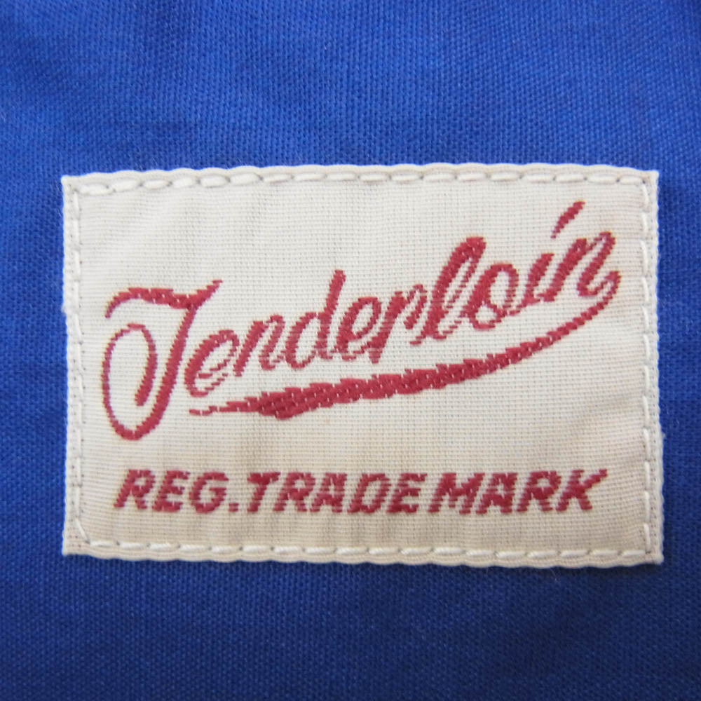 TENDERLOIN テンダーロイン T-P.P SHT ロゴワッペン付き 半袖 ワークシャツ ブルー系 M【中古】