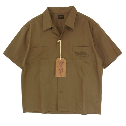 TENDERLOIN テンダーロイン T-P.P SHT SHORT 半袖 オープンカラー シャツ ブラウン系 M【美品】【中古】