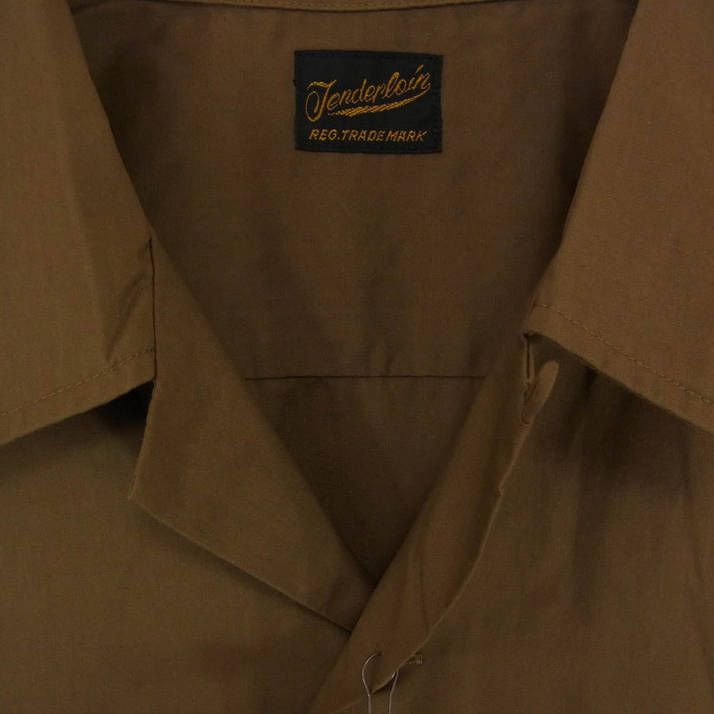 TENDERLOIN テンダーロイン T-P.P SHT SHORT 半袖 オープンカラー シャツ ブラウン系 M【美品】【中古】