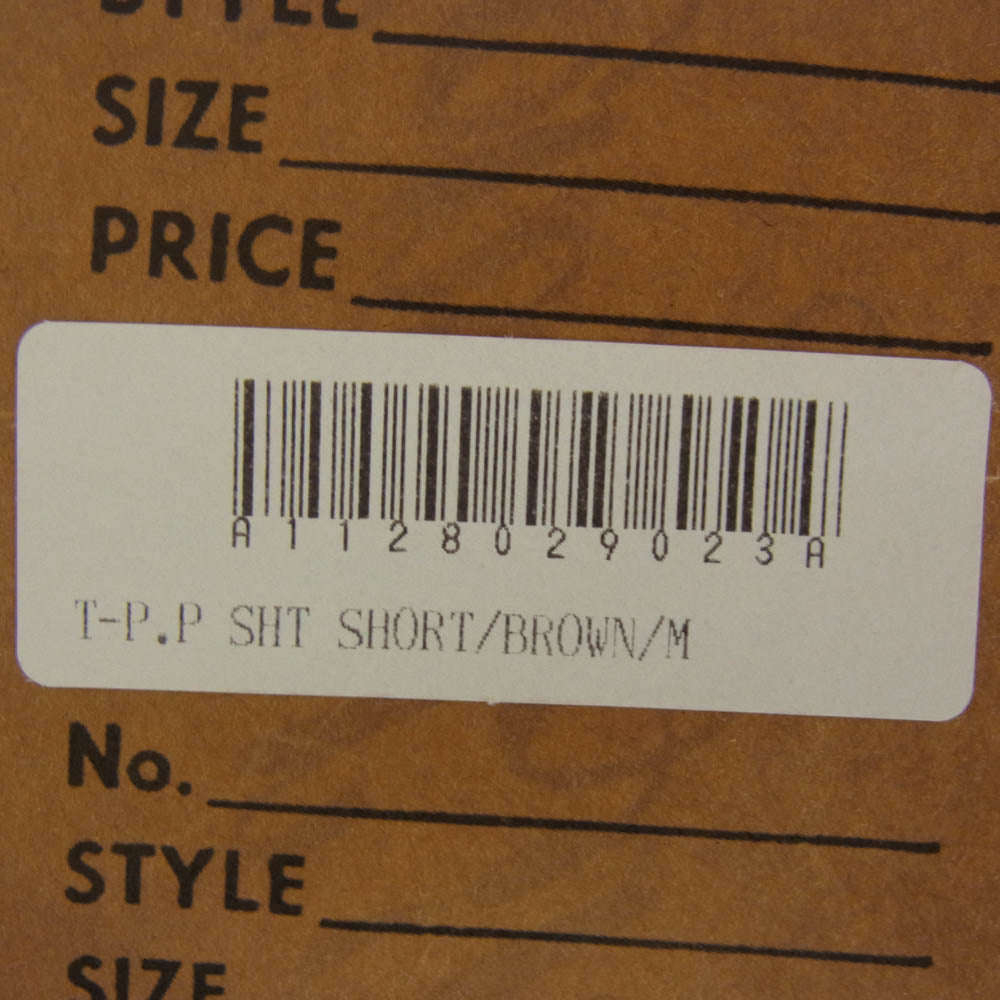 TENDERLOIN テンダーロイン T-P.P SHT SHORT 半袖 オープンカラー シャツ ブラウン系 M【美品】【中古】