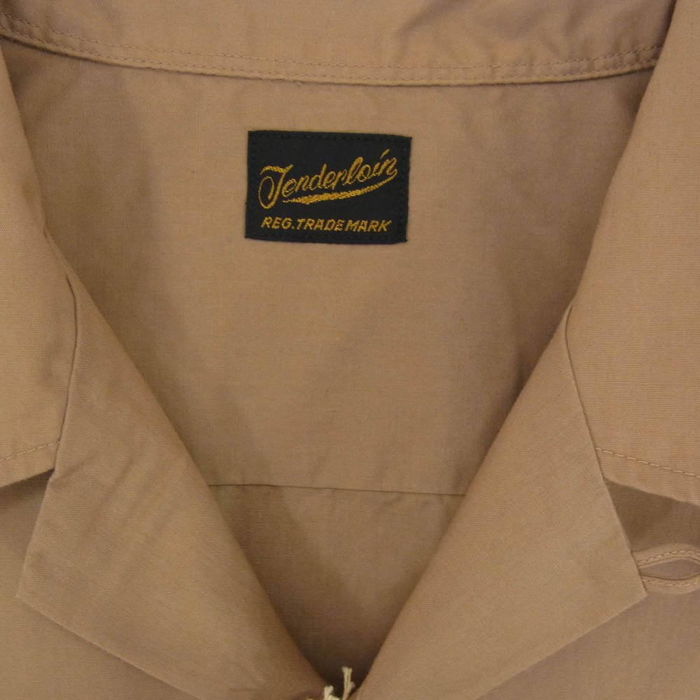 TENDERLOIN テンダーロイン T-P.P SHT SHORT 半袖 オープンカラー シャツ カーキベージュ系 カーキ系 M【美品】【中古】