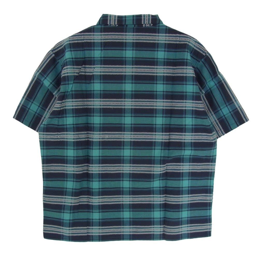TENDERLOIN テンダーロイン T-CHECK SHT S/S チェック 半袖 オープンカラー シャツ ブルー系 M【中古】