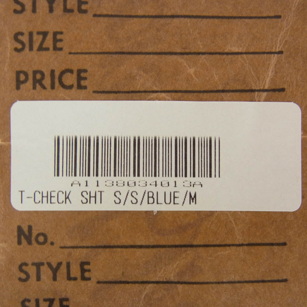 TENDERLOIN テンダーロイン T-CHECK SHT S/S チェック 半袖 オープンカラー シャツ ブルー系 M【中古】