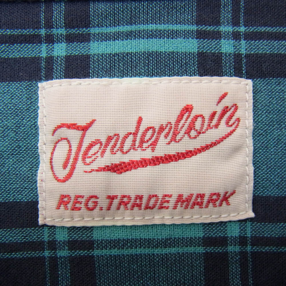 TENDERLOIN テンダーロイン T-CHECK SHT S/S チェック 半袖 オープンカラー シャツ ブルー系 M【中古】