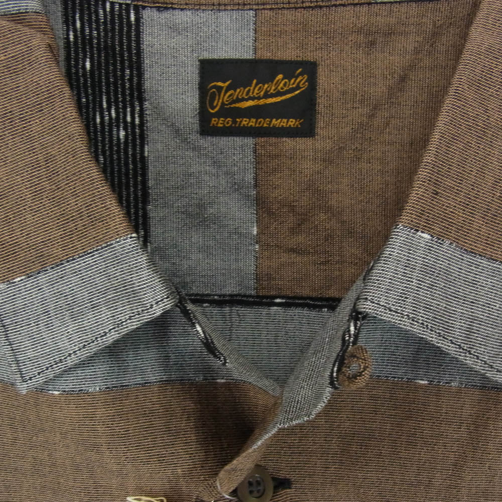 TENDERLOIN テンダーロイン T-GRADATION SHT グラデーション 半袖 オープンカラー シャツ ブラウン系 M【中古】