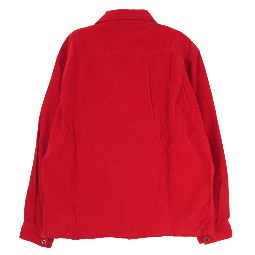 TENDERLOIN テンダーロイン T-CORDUROY SHT S チェーン刺繍ロゴ ウエスタン コーデュロイ 長袖 オープンカラー シャツ レッド系 M【中古】