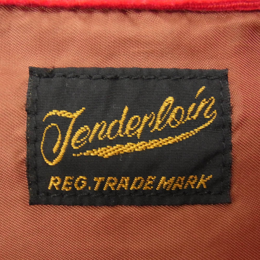 TENDERLOIN テンダーロイン T-CORDUROY SHT S チェーン刺繍ロゴ ウエスタン コーデュロイ 長袖 オープンカラー シャツ レッド系 M【中古】