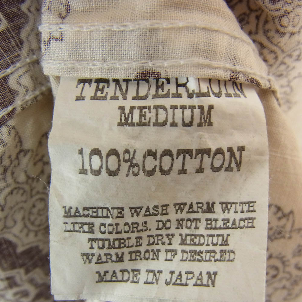 TENDERLOIN テンダーロイン T-PAISLEY SHT ペイズリー柄 半袖 オープン