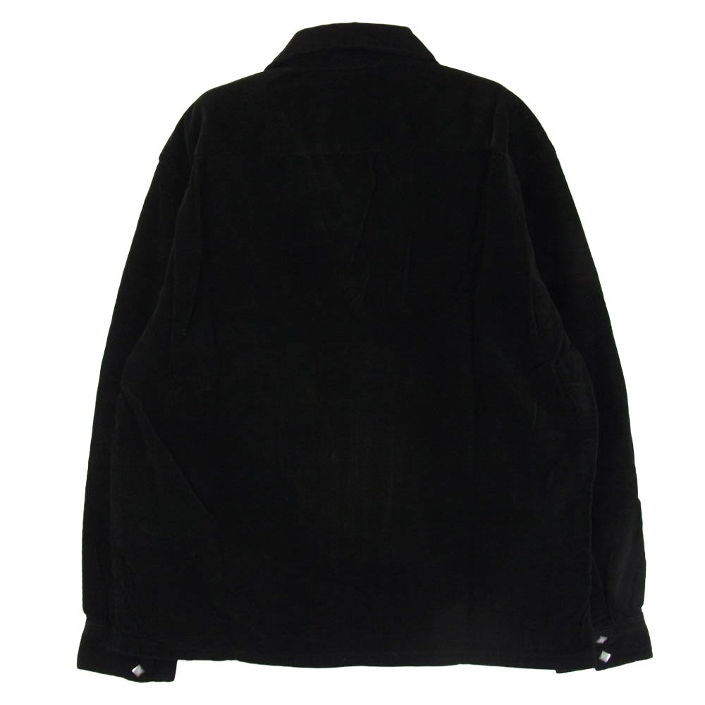 TENDERLOIN テンダーロイン T-CORDUROY SHT S チェーン刺繍ロゴ ウエスタン コーデュロイ 長袖 オープンカラー シャツ ブラック系 M【中古】
