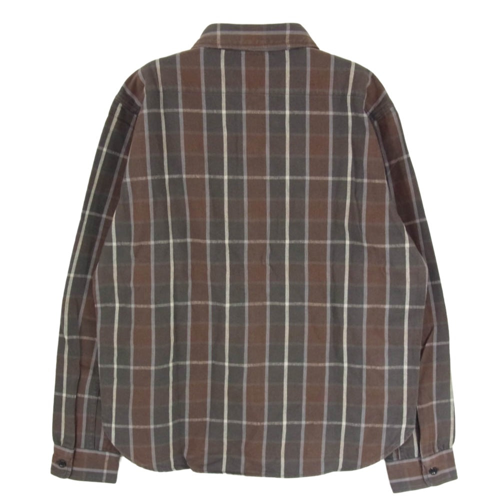 TENDERLOIN テンダーロイン T-HEAVY FLANNEL SHT チェック ヘビー フランネル 長袖シャツ ブラウン系 M【中古】