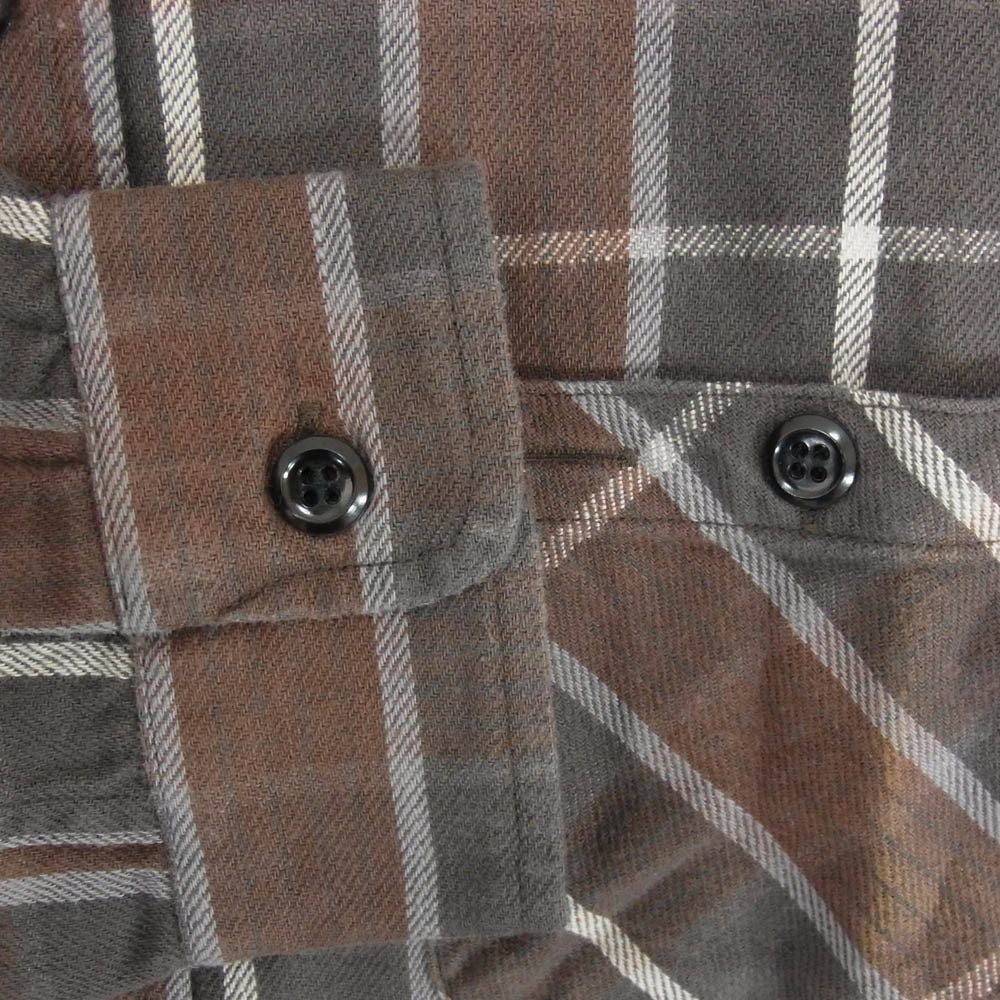 TENDERLOIN テンダーロイン T-HEAVY FLANNEL SHT チェック ヘビー フランネル 長袖シャツ ブラウン系 M【中古】