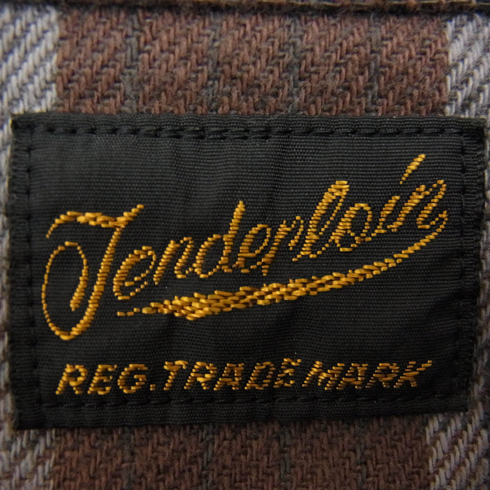 TENDERLOIN テンダーロイン T-HEAVY FLANNEL SHT チェック ヘビー フランネル 長袖シャツ ブラウン系 M【中古】