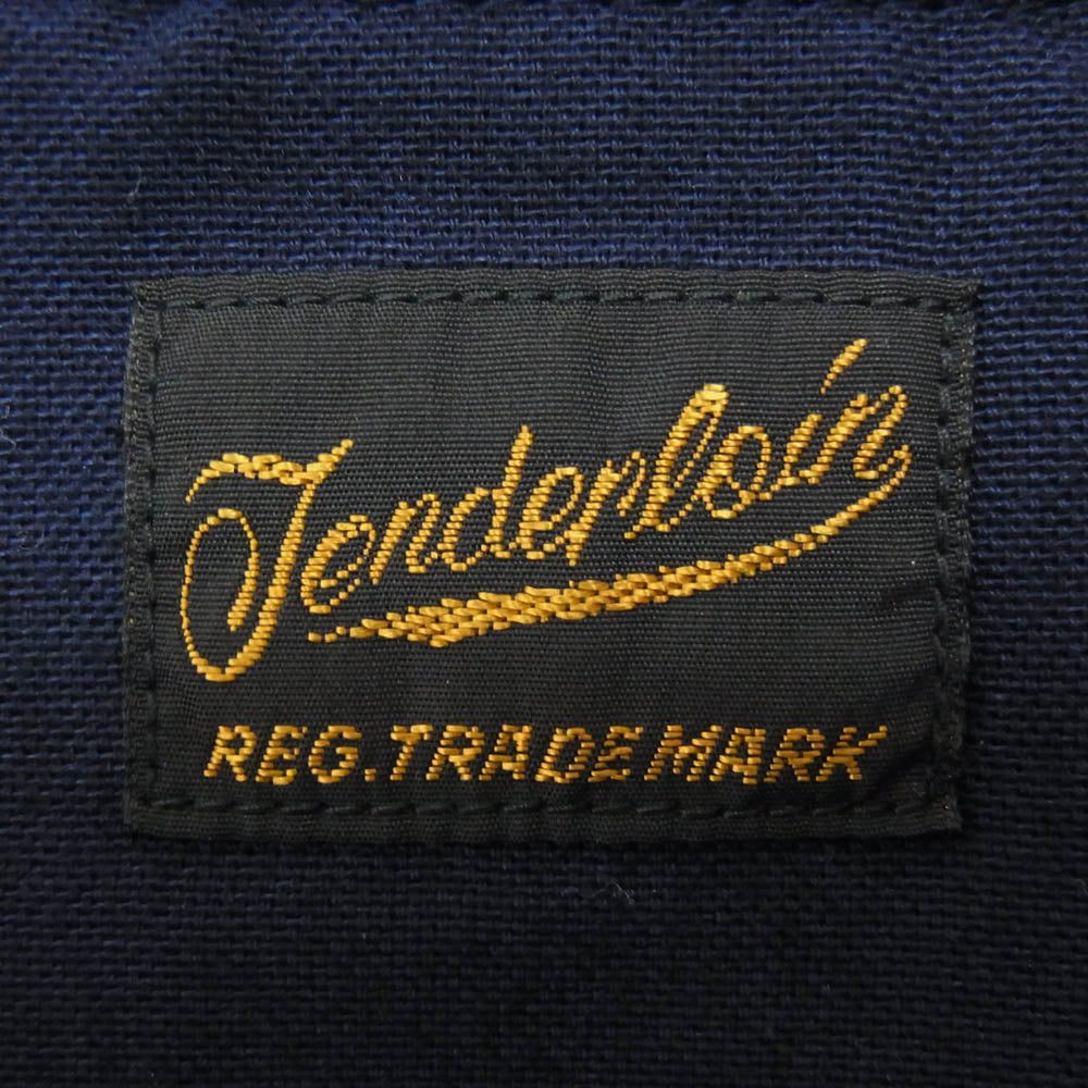 TENDERLOIN テンダーロイン T-BOWLS SHT 1 LONG ロゴワッペン 長袖 オープンカラー ボーリングシャツ ネイビー系 M【中古】