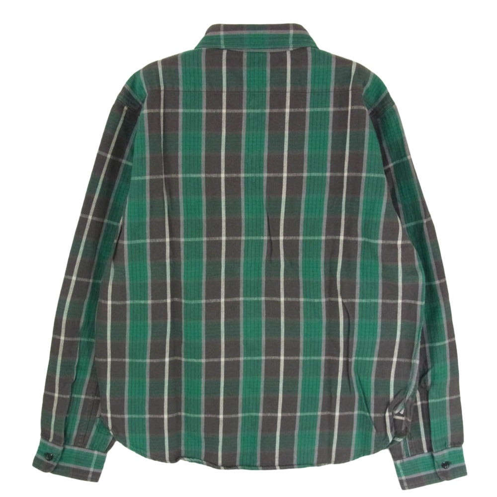 TENDERLOIN テンダーロイン T-HEAVY FLANNEL SHT チェック ヘビー フランネル 長袖シャツ グリーン系 M【中古】
