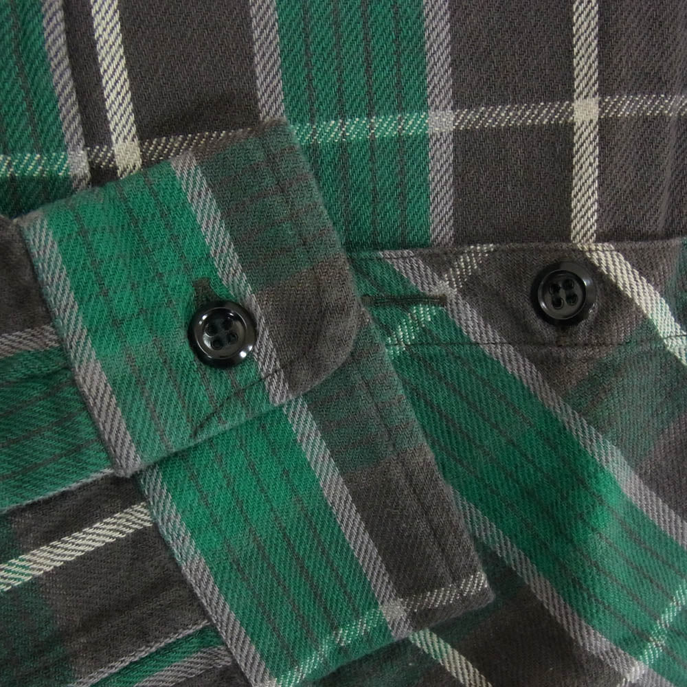 TENDERLOIN テンダーロイン T-HEAVY FLANNEL SHT チェック ヘビー フランネル 長袖シャツ グリーン系 M【中古】