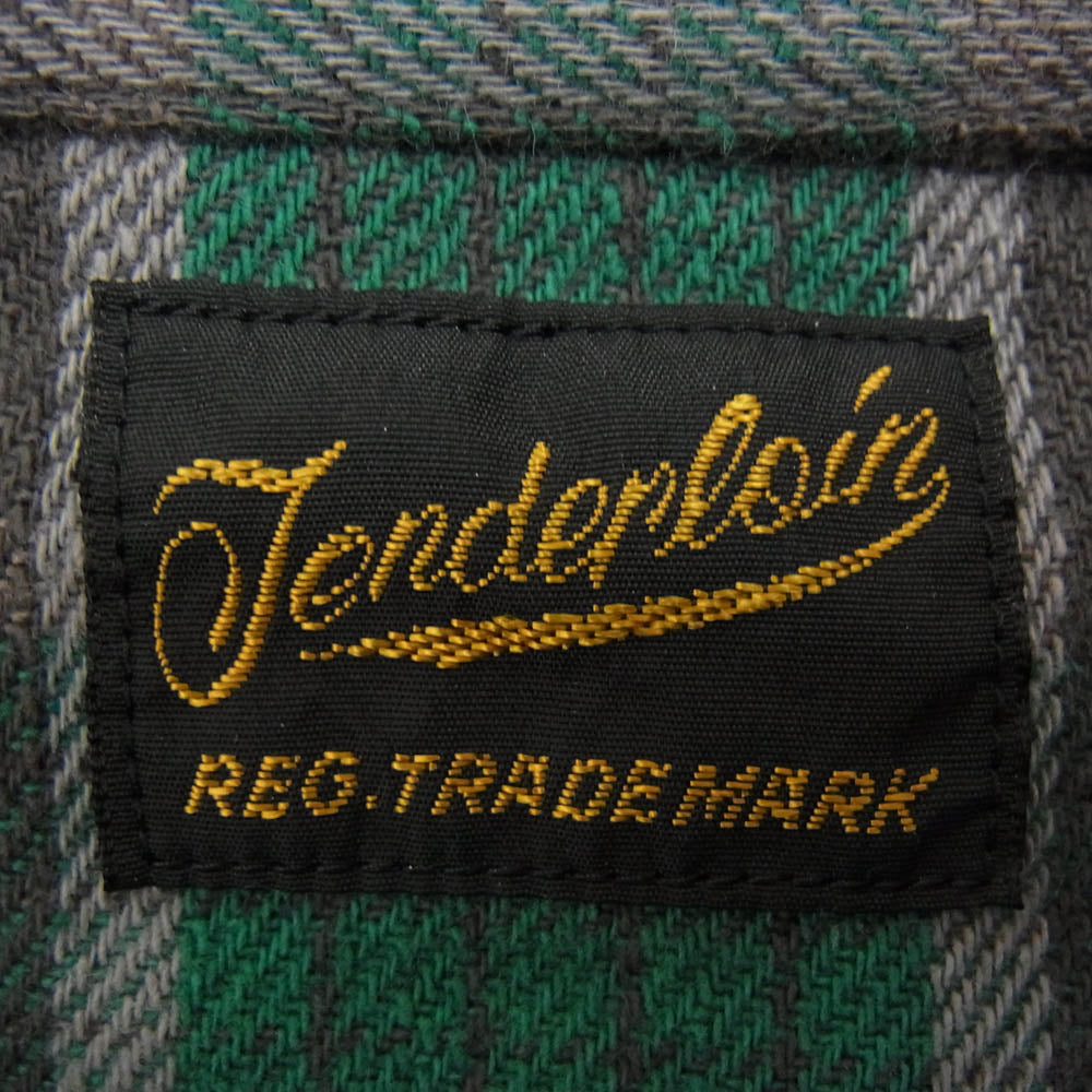 TENDERLOIN テンダーロイン T-HEAVY FLANNEL SHT チェック ヘビー フランネル 長袖シャツ グリーン系 M【中古】