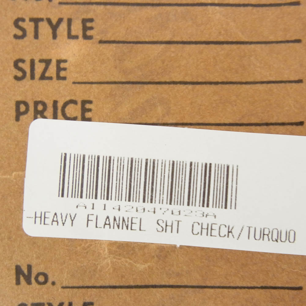 TENDERLOIN テンダーロイン T-HEAVY FLANNEL SHT CHECK チェック ヘビー フランネル 長袖シャツ TURQUO ブルー系 M【中古】