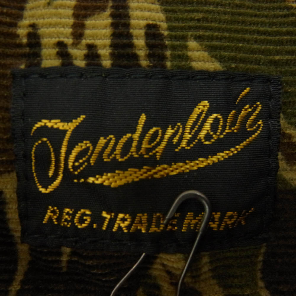 TENDERLOIN テンダーロイン T-CORDUROY SHT BB タイガーカモ コーデュロイ 長袖シャツ カーキ系 M【美品】【中古】