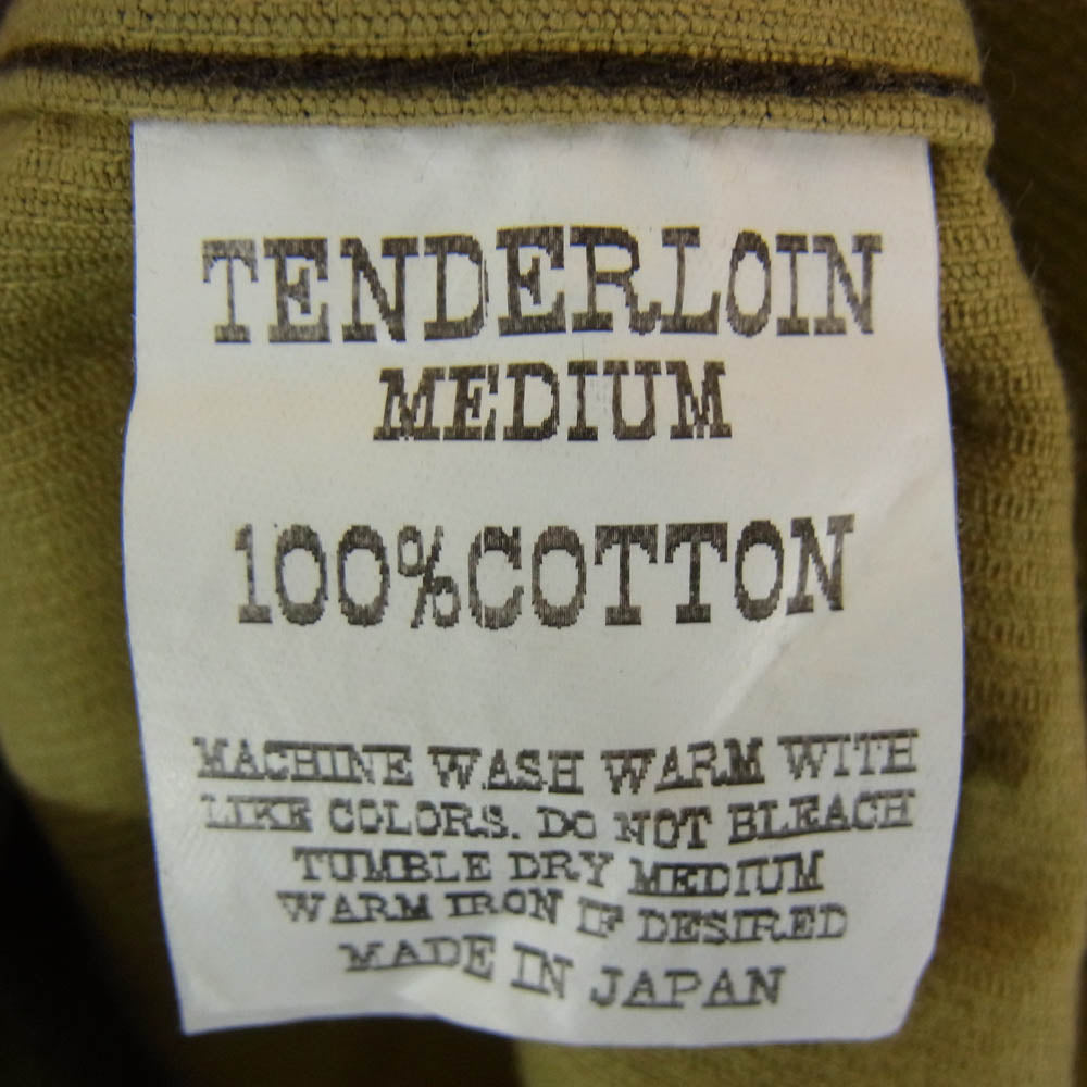 TENDERLOIN テンダーロイン T-CORDUROY SHT BB タイガーカモ コーデュロイ 長袖シャツ カーキ系 M【美品】【中古】