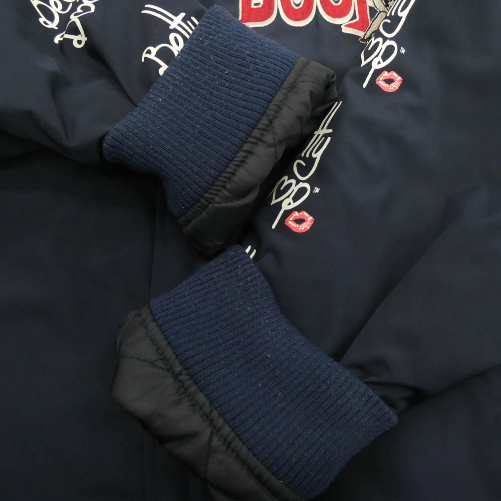 ローブローナックル BETTY BOOP ナイロン スタジャン スタジアム ジャケット ネイビー系 XXL【中古】
