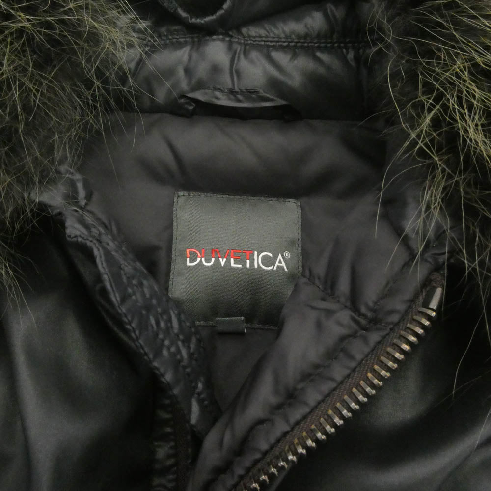 DUVETICA デュベティカ MAC-1001R 国内正規品 襟ファー着脱式 ダウン ボンバージャケット ブラック系 44【中古】