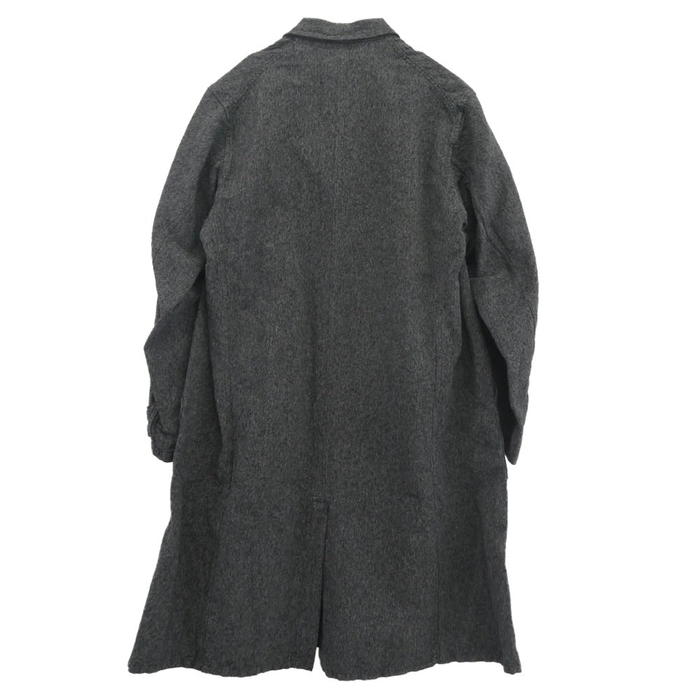 OUTIL ウティ OV-T003 MANTEAU PUPILLIN ペッパー＆ソルト コットン リネン ワーク コート ダークグレー系 2【極上美品】【中古】