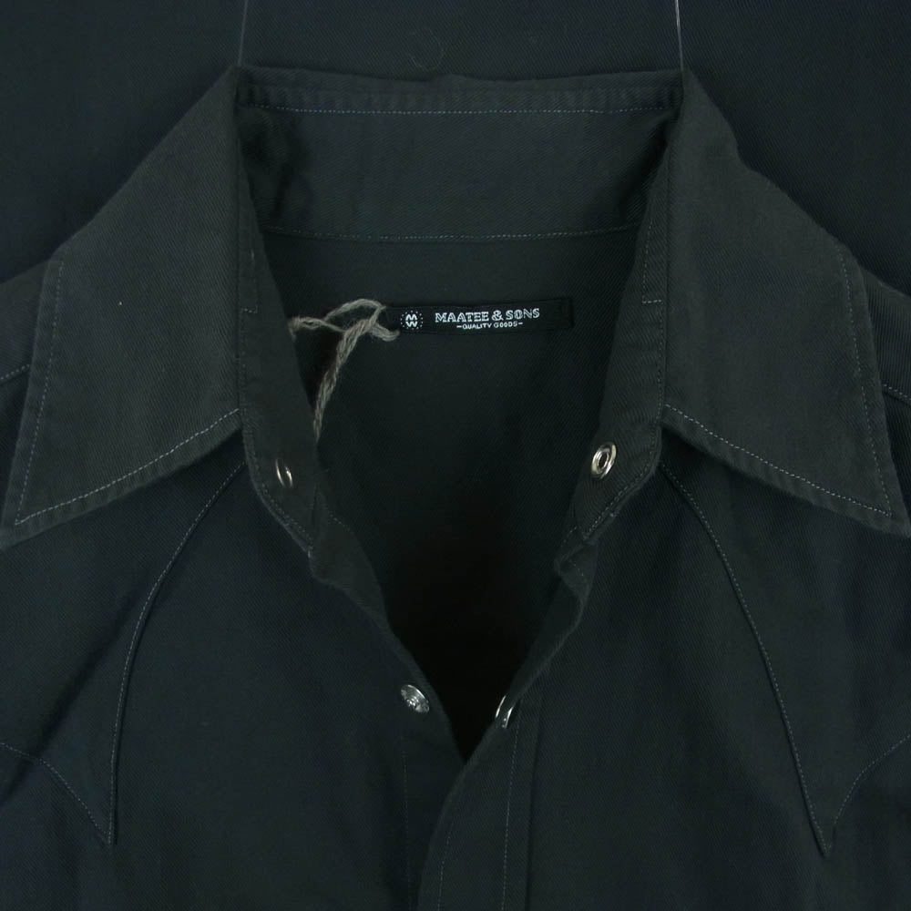マーティーアンドサンズ 24AW MT4303-0607B WESTERN ウエスタン 長袖 シャツ チャコール系 1【極上美品】【中古】