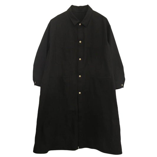 ヘリル CASHMERE DENIM WORK COAT カシミヤ デニム ワーク コート ブラック系【極上美品】【中古】